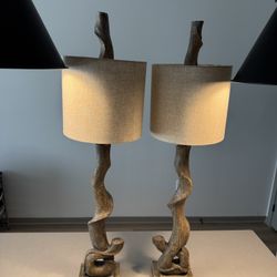 Wooden Lamps - Set of 2