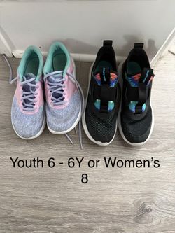 Youth Girls Athletic Shoes Nike & Skechers 6Y