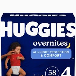 Huggies Overnights Size 4.  58x2=116