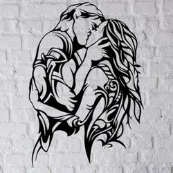 "Timeless Embrace"❤️ - Romantic Metal Wall Sculpture