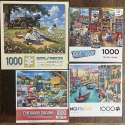 Four Jigsaw Puzzles 1000 Pieces 