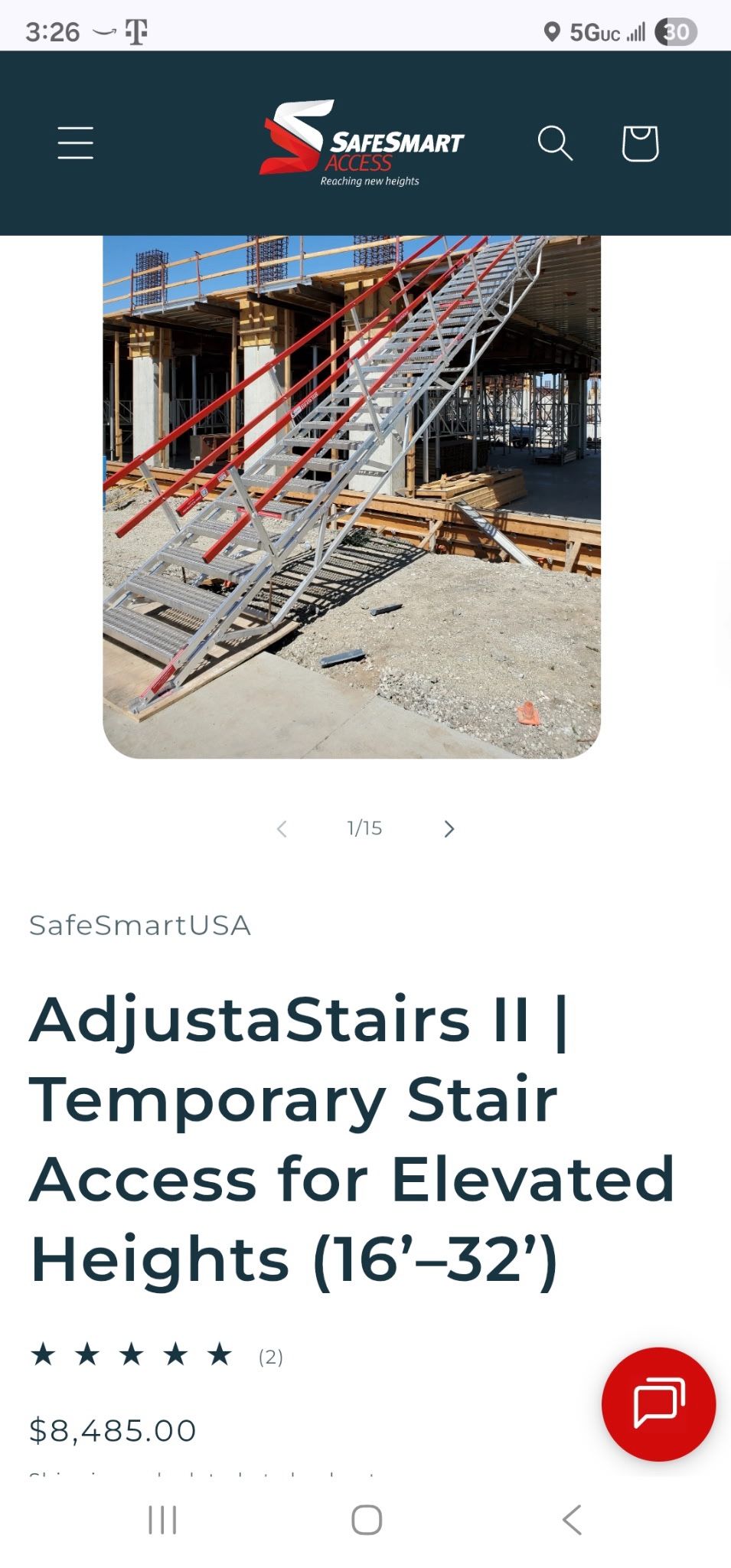 Portable Staircase For Construction Work 