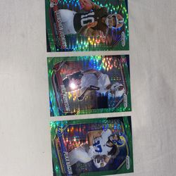 Footall Green Prizm Panini Rookie Card lot