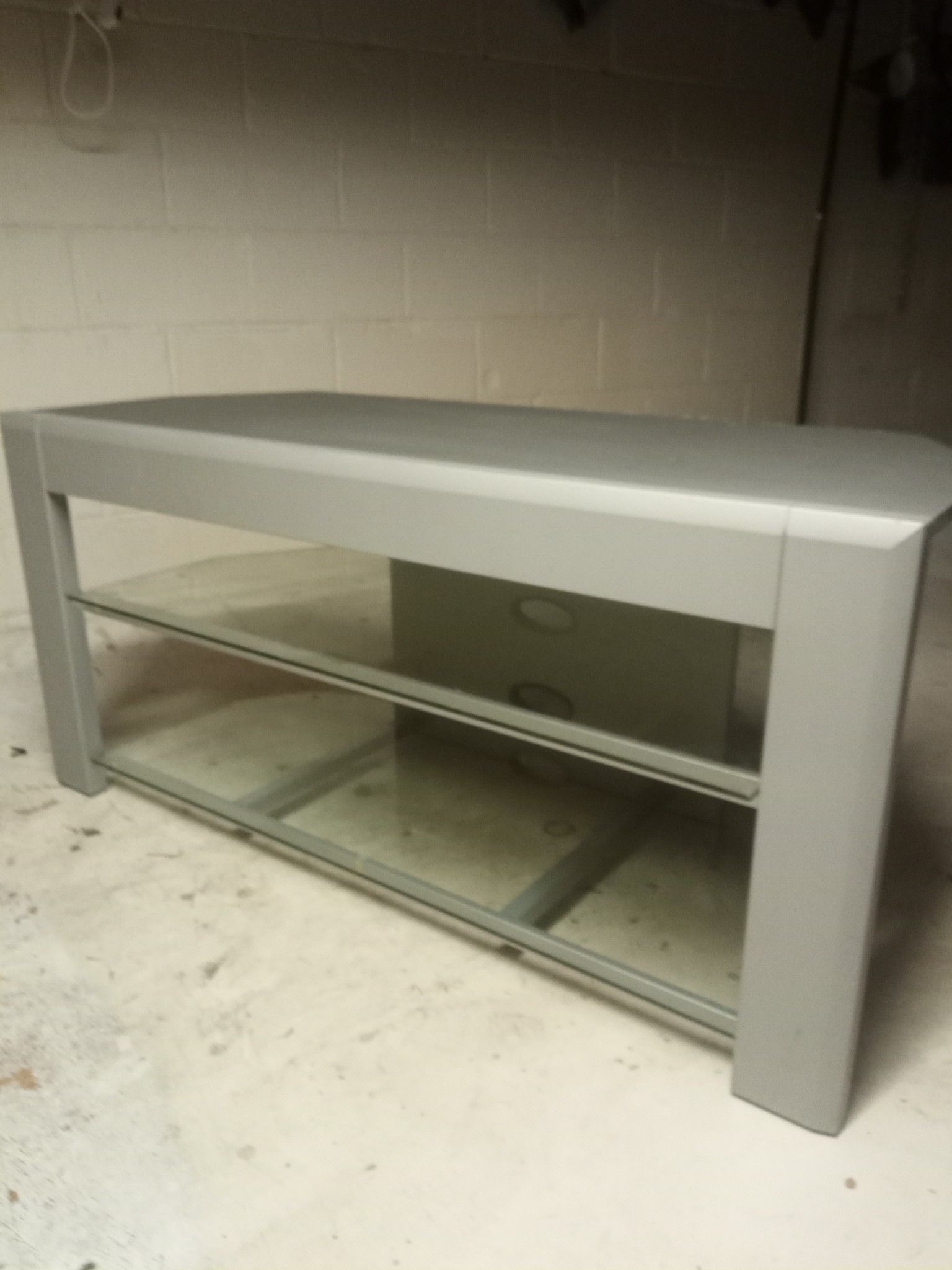 Teck craft TV stand metal and glass