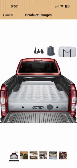 Truck Bed Mattress 5-5.5ft for Mid-Size Pickup, Fabric Texture Truck Bed Air Mattress Customized for Tacoma, Gladiator, Colorado, with Detachable Air 