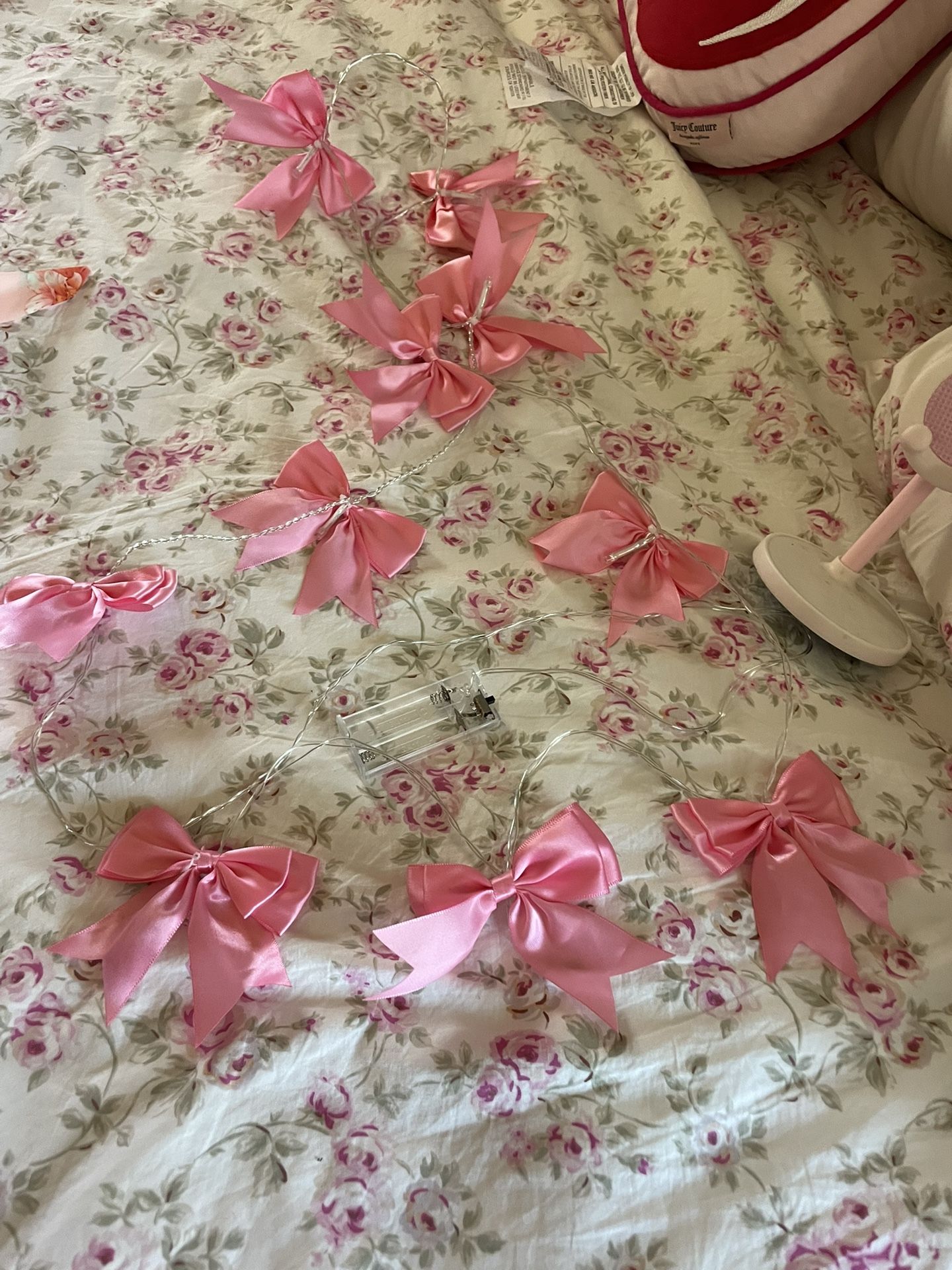 Pink Bow 🎀 String Lights 