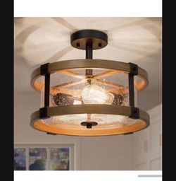 All new 15.5” 3 - light mounts chandelier glass shape