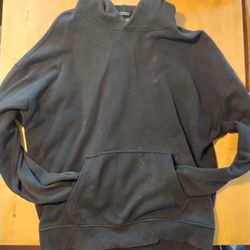 Black Oversized Men's Hoodie (Large) Abercrombie & Fitch