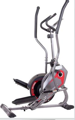 Body Power 2-in-1 Elliptical Machine & Stair Stepper Trainer with Curve-Crank Technology