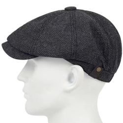 New Men's Checkered Newsboy Caps, Various Colors, One Size,