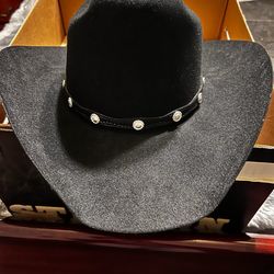 Stetson 8X Black Felt Cowboy Hat – Excellent Condition