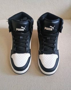 PUMA High Top Athletic Sneakers Black White
