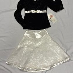 Boutique 2 Piece Girls Skirt & Top Size 8 NWT