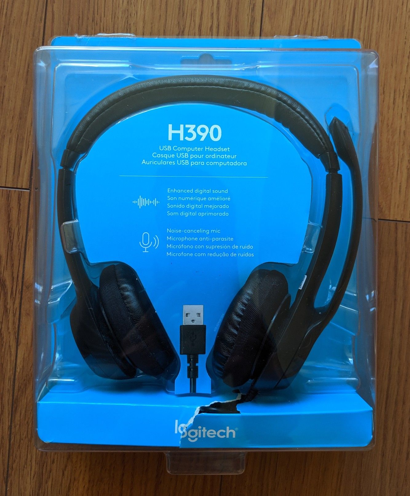 Logitech USB Headset H390 with Noise Cancelling Headset
