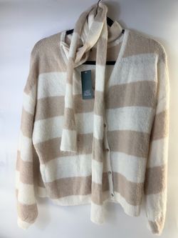 Wild Fable Striped Cardigan Sweater with Scarf