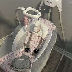 Ingenuity Pink And Gray Baby Swing