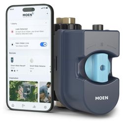 Moen 900-001 Flo Smart Water Monitor and Automatic Shutoff Sensor, Wi-Fi Water Leak Detector for 3/4-Inch Diameter Pipe (Brand New in box)