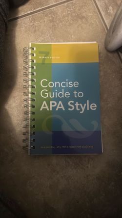 Brand New Concise Guide To Apa Style
