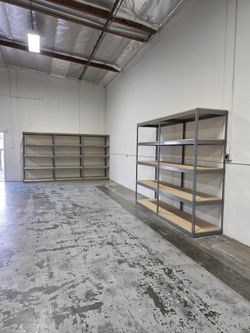 5 Tier Shelving 48 in W x 24 in D American Made Used Heavy Duty Steel Boltless Storage Racks Delivery Available