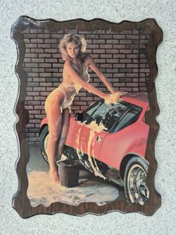 Vintage DenCraft Car Wash Plaque – 1970th  Retro Wall Art