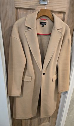 Topshop Beige Coat, sz 4, like new