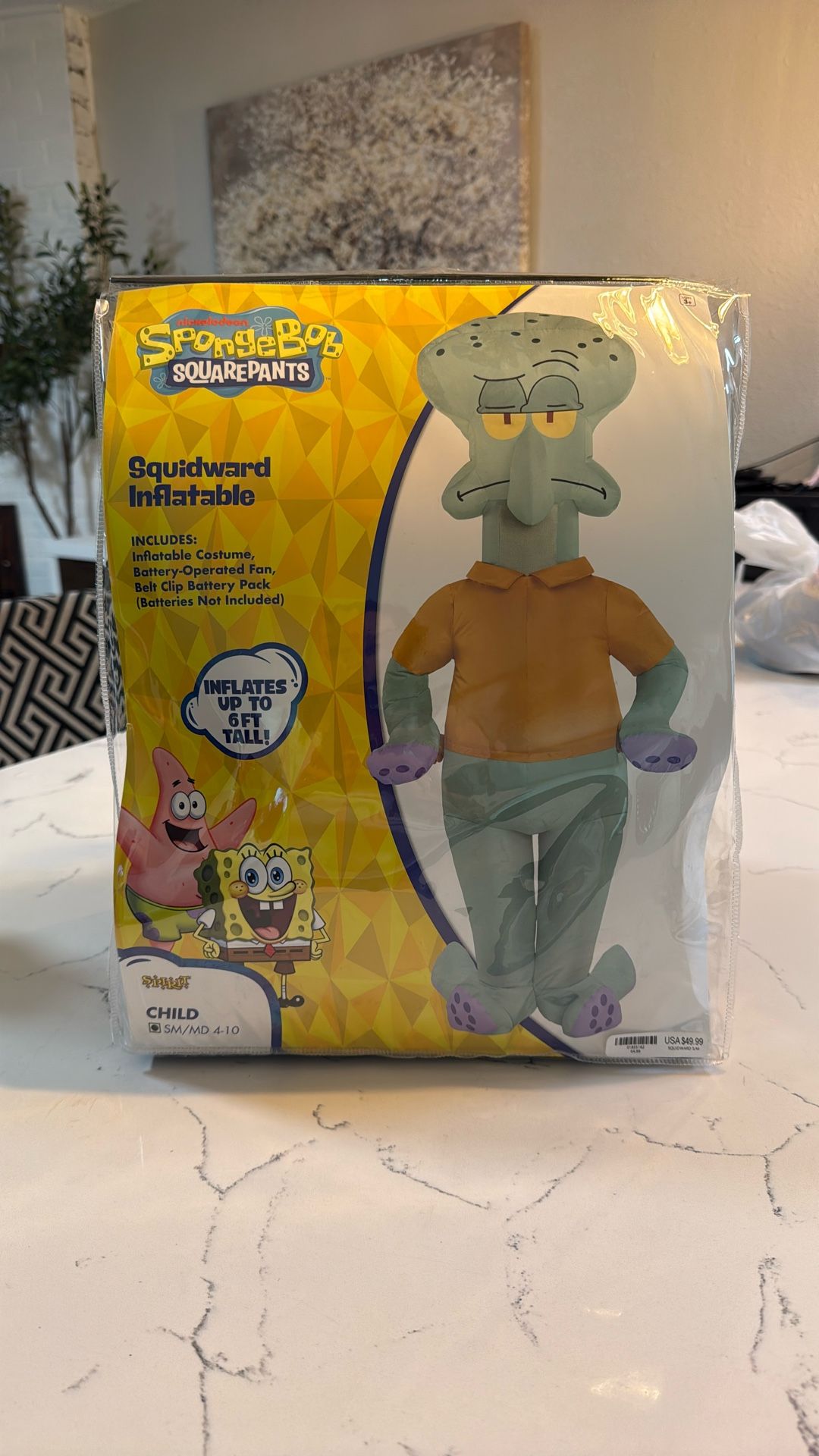 SQUIDWARD INFATABLE CHILD SM 4-10