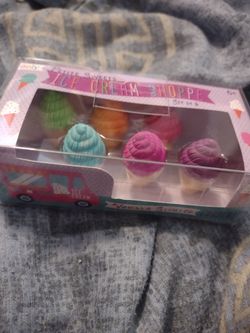 Ice cream shop erasers