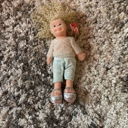 Beanie Baby Teenie beanie bopper, blonde curly haired Ty doll original