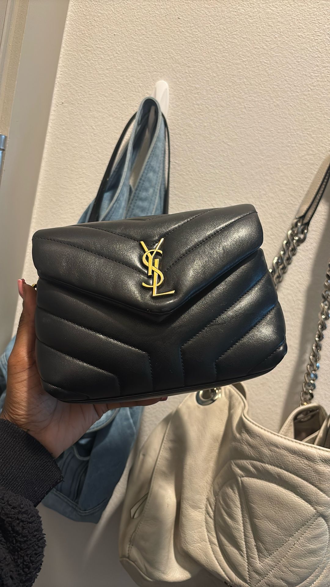 Loulou Toy Leather Crossbody Bag Saint Laurent