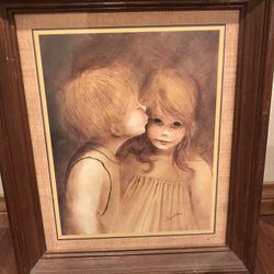 Framed Art Of Boy And Girl