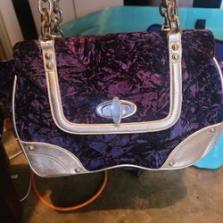 Velvet And Silver Purse!! Brand New!! Never Used!!