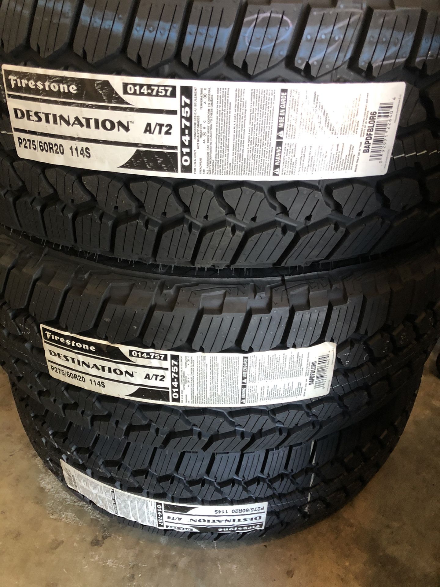 275/60/20 Firestone Destination AT2