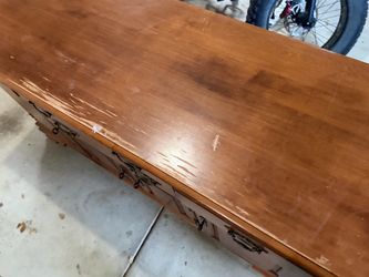 Wood Dresser with Metal Hardware