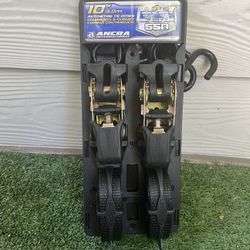 NEW Ancra 10’ Ratcheting Tie-Down Straps – 2 Pack