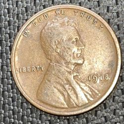 1918 Lincoln Wheat Cent Penny Coin 