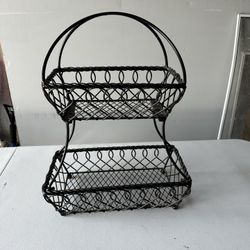 Decorative Two-Tier Basket