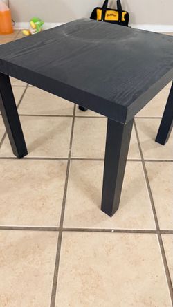 Black Square Side Table