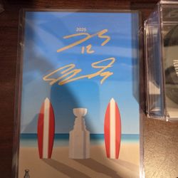 Florida Panthers Signed 4x6 