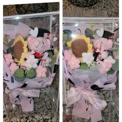 Graduation Crochet Flower Arrangements that light up!