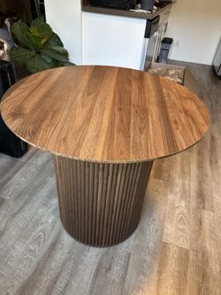 Faux Round Walnut table