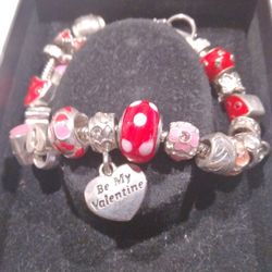 February Birthday Braclet With Charms