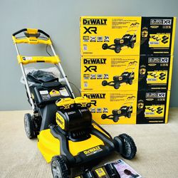 Brand new Dewalt 20V MAX 21 in. Brushless Cordless Battery Powered Self Propelled Lawn Mower Kit with (2) 10 Ah Batteries & Chargers