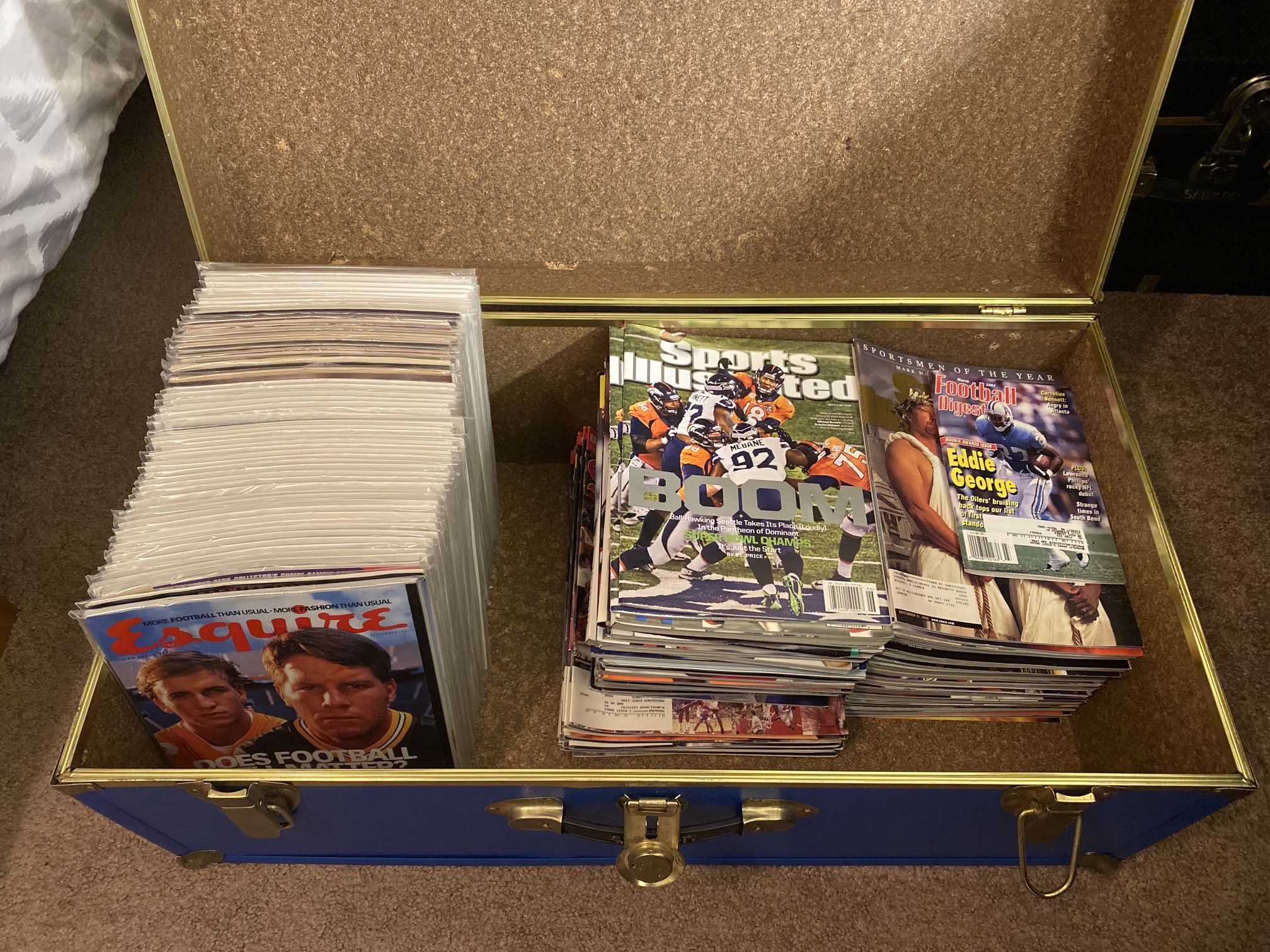 Huge Reseller Lot of 155 Vintage Sports Magazines: Rookie And HOF covers - Tons of Value!