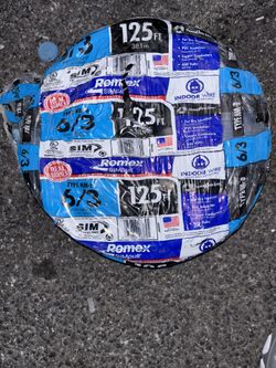  125 ft. 6/3 Black Stranded Romex SIMpull CU NM-B W/G Wire