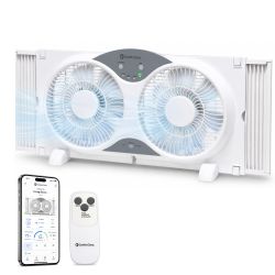 Comfort Zone 9" Smart Window Fan with WiFi