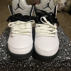 Black White Jordan 5s