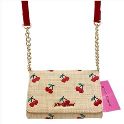 Betsey Johnson Cherry Heart Purse 🍒❤️