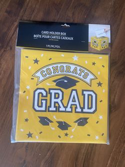 Yellow Graduation Card Holder Box 12”X 12”