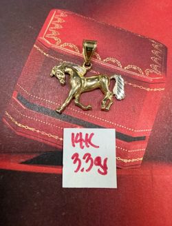14K Solid Gold Pendant For Wedding 3.3Gr