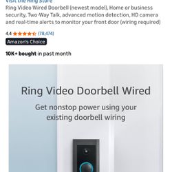 Ring Video Doorbell With Angle Kit 